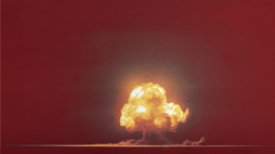 Test nuklearny Trinity, 16 lipca 1945 roku. Zdjęcie autorstwa Jacka Aeby'ego z Specjalnego Oddziału Inżynieryjnego, Projekt Manhattan, Los Alamos. Źródło: Wikipedia