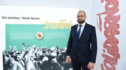 Dyrektor Instytutu Dziedzictwa Solidarności Mateusz Smolana podczas uroczystości otwarcia siedziby Instytutu Dziedzictwa Solidarności w Gdańsku. Fot. PAP/Adam Warżawa