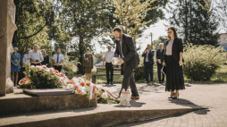 Brzeszczanie upamiętnili ofiary podobozu KL Auschwitz-Jawischowitz, 15 sierpnia 2025 r. Fot. Fundacja Pobliskie Miejsca Pamięci Auschwitz-Birkenau