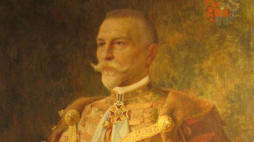 Adolf Moszinski, obraz Celestina Medovicia. /Źródło: en.wikipedia