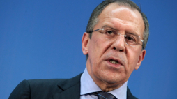 Szef Rosyjskiej dyplomacji Siergiej Ławrow podczas konferencji prasowej w Berlinie w 2012 r. Fot. PAP/Leszek Szymański