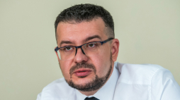 Dyrektor Ukraińskiego Instytutu Pamięci Narodowej (UINP) Ołeksandr Ałfiorow. Fot. PAP/Vladyslav Musiienko