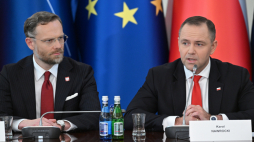 Szef KPRP Zbigniew Bogucki i prezydent RP Karol Nawrocki na posiedzeniu Rady Bezpieczeństwa Narodowego w Pałacu Prezydenckim w Warszawie 11 września 2025 r. Fot. PAP/Radek Pietruszka
