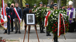 Uroczystości pogrzebowe Sergiusza Piaseckiego na Cmentarzu Wojskowym na Powązkach w Warszawie. Fot. PAP/Piotr Nowak