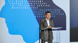 Minister kultury i dziedzictwa narodowego Marta Cienkowska na konferencji prasowej inaugurującej XIX Konkurs Chopinowski. Fot. PAP/Albert Zawada