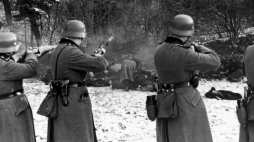 Egzekucja 56 Polaków w Bochni koło Krakowa 18 grudnia 1939 roku. /Źródło: Wikipedia