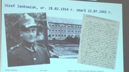 Józef Jankowiak, stracony w czasie II wojny światowej w więzieniu Stadelheim w Monachium i jego list pożegnalny. Fot. Gminna Biblioteka Publiczna w Pępowie 