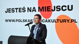 Minister kultury i dziedzictwa narodowego Marta Cienkowska na konferencji prasowej inaugurującej projekt „Polskie Stolice Kultury 2026-2028” w Fabryce Norblina w Warszawie. Fot. PAP/Radek Pietruszka