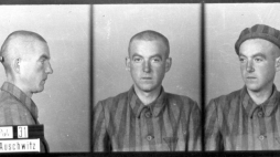 Zdjęcie archiwalne Stanisława Ryniaka wykonane przez Niemców po jego przewiezieniu do obozu Auschwitz w czerwcu 1940 r. Stanisław Ryniak, pierwszy zarejestrowany więzień Auschwitz (numer 31). Fot. PAP/Państwowe Muzeum Auschwitz-Birkenau