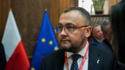 Ambasador Ukrainy w Polsce Wasyl Bodnar podczas IV Forum Odbudowy Ukrainy PAIH „Integracja – Gospodarka – Partnerstwo”, 24 października 2025 r. Fot. PAP/Vitaliy Hrabar