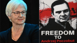 Danuta Wałęsa, Andrzej Poczobut. Fot. PAP/Andrzej Jackowski/Artur Reszko/fotomontaż