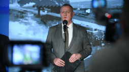 Dyrektor Głównej Komisji Ścigania Zbrodni przeciwko Narodowi Polskiemu Andrzej Pozorski podczas konferencji prasowej w Warszawie na temat śledztwa w sprawie zbrodni lubińskiej. Fot PAP/Marcin Obara