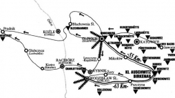 Trasy ewakuacyjne z KL Auschwitz/Źródło: MIEJSCE PAMIĘCI I MUZEUM AUSCHWITZ-BIRKENAU