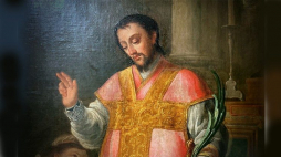 Św. Walenty (fragment), połowa XVIII w., olej na desce. Muzeum Archidiecezji Warszawskiej. Fot. s. Amata J. Nowaszewska CSFN