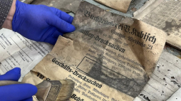 Przedwojenne dokumenty znalezione w Kamieniu Pomorskim. Fot. domena publiczna