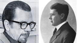 John Edward Williams (1922-1994) na dwóch zdjęciach. Fot. See page for author, Public domain, via Wikimedia Commons