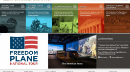 Strona główna NARA. Fot. screen/archives.gov