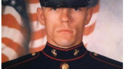 Mateusz Erszkowicz - sierżant US Marines i bohater wojny w Iraku. Fot. Towarzystwo Jana Karskiego