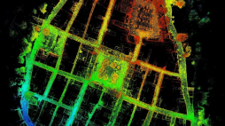 Chmura punktów z mobilnego skanowania laserowego. Fot. Politechnika Wrocławska