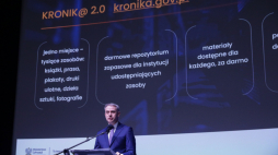 Wicepremier, minister cyfryzacji Krzysztof Gawkowski na konferencji prasowej w siedzibie FN-IA w Warszawie. Fot. PAP/Tomasz Gzell