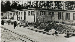 Niemiecki obóz pracy w Poniatowej. Fot. ze zbiorów Prokuratury przy Sądzie Krajowym w Hamburgu/IPN