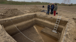  Badania odbywają się w miejscowości Stary Toruń w gminie Zławieś Wielka. Fot. PAP/Tomasz Więcławski