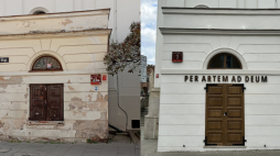 Budynek przy ul. Długiej 1 przed (z lewej) i po (z prawej) remoncie. Fot. Facebook/Mazowiecki Wojewódzki Konserwator Zabytków 