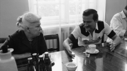  Halina Skibniewska i Lech Wałęsa, 1981 r. Fot. PAP/Jan Morek