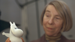 Autorka Muminków Tove Jansson podczas wizyty w Polsce w  studiu Se-Ma-For. Fot. PAP/Woody Ochnio