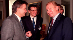 Prezydent Ukrainy Leonid Kuczma i premier Włodzimierz Cimoszewicz. Fot. PAP/Maciej B. Brzozowski