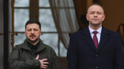Prezydent Karol Nawrocki oraz prezydent Ukrainy Wołodymyr Zełenski. Fot. PAP/Paweł Supernak