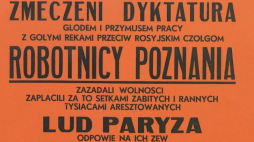 Plakat wiecu silidarności z robotnikami Poznańskiego Czerwca. Fot. IPN