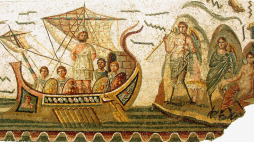 Odyseusz i Syreny, mozaika - Narodowe Muzeum Bardo w Tunisie, Tunezja, II wiek n.e./Źródło: en.wikipedia
