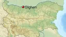 Gigen na mapie Bułgarii. Źródło: Wikipedia