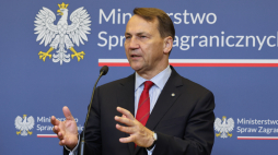 Wicepremier, minister spraw zagranicznych RP Radosław Sikorski. Fot.  PAP/Albert Zawada