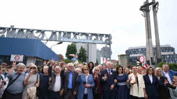 31 sierpnia 2026 - uroczystości z okazji 46. rocznicy podpisania Porozumień Sierpniowych pod bramą Stoczni Gdańskiej. Fot. PAP/Adam Warżawa