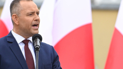 Włodawa, 17.09.2026 R. Prezydent RP Karol Nawrocki podczas spotkania z mieszkańcami powiatu włodawskiego, 17 bm. we Włodawie. Prezydent Karol Nawrocki odwiedził Włodawę w 87. rocznicę agresji sowieckiej na Polskę. Fot. PAP/Wojtek Jargiło