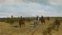 Maksymilian Gierymski, "Patrol powstańczy", 1872-1873, olej na płótnie, Muzeum Narodowe w Warszawie, Public domain, via Wikimedia Commons