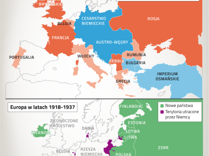 Data Wybuchu Pierwszej Wojny światowej Europa po Wielkiej Wojnie | dzieje.pl - Historia Polski