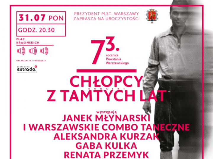 Koncert "Chłopcy z tamtych lat" upamiętni 73. rocznicę powstania