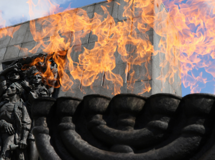 Uroczystości przy pomniku Bohaterów Getta Warszawskiego