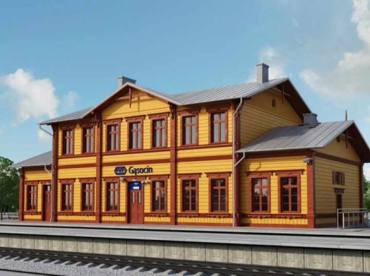 Zabytkowy dworzec w Gąsocinie znów będzie służył podróżnym