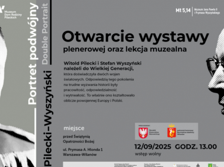 Wystawa „Pilecki-Wyszyński. Portret podwójny” przed Świątynią Opatrzności Bożej w Warszawie