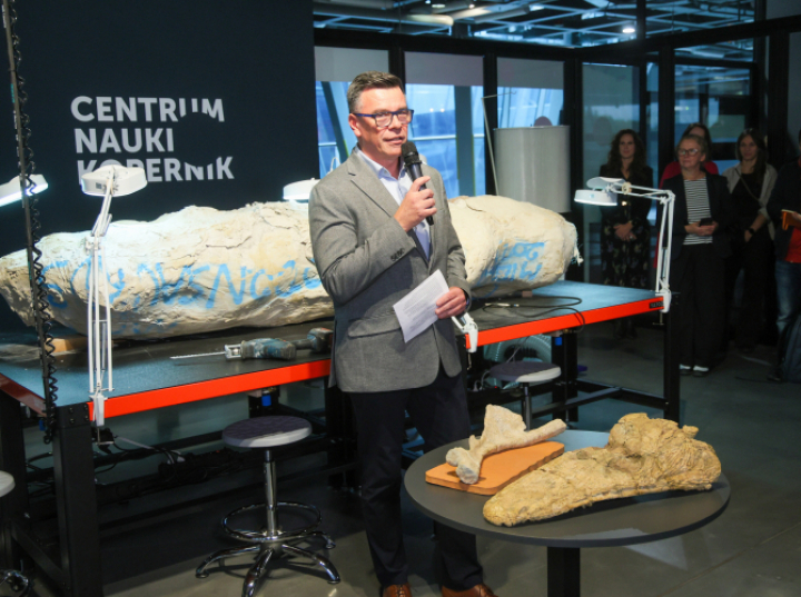 W Warszawie rozpoczęła się publiczna preparacja szkieletu mastodonzaura sprzed 240 mln lat