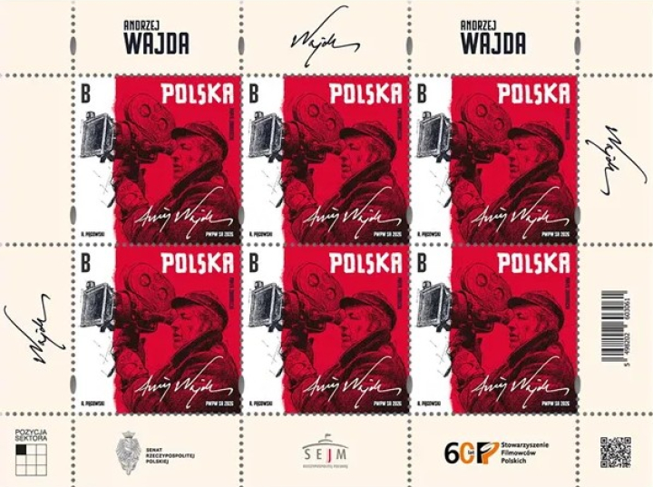 Znaczek Poczty Polskiej z okazji 100. rocznicy urodzin Wajdy