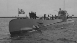 Powitanie okrętu podwodnego ORP "Orzeł" w porcie w Gdyni. 1939.02.10. Fot. NAC 