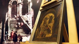 Obraz "Schody pałacowe" Francesco Guardiego przekazany Muzeum Narodowemu w Warszawie Fot. PAP/T. Gzell