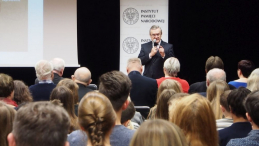 Minister kultury Piotr Gliński na konferencji dot. rocznicy "Intelligenzaktion". Źródło: IPN Łódź