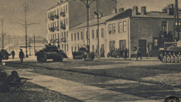 Czołgi PzKpfw I podczas walk na ul. Wolskiej w Warszawie. 08.09.1939 r. Źródło: CAW