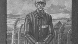 Obraz przedstawiający ojca Maksymiliana Kolbe w KL Auschwitz. Fot. PAP/CAF/L. Surowiec